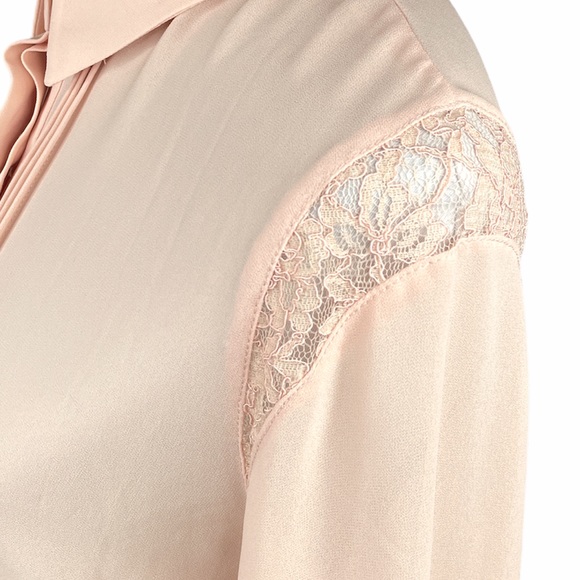 Chloe K Sheer Blouse, Light Peach, Large - Picture 6 of 12